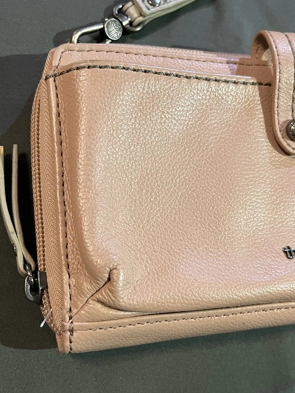 The Sak Pebbled Leather Organizer Wallet, Blush Pink, Wristlet